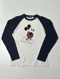 Disney ミッキーマウス　長袖Tシャツ　ロンTラグラン　Lサイズ
