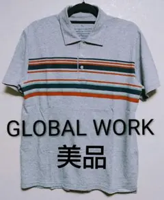 GLOBAL WORK ポロシャツ グレー Lサイズのサムネイル