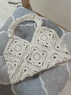 モチーフ　バッグ　ハンドメイド　かぎ針