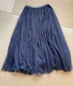 チュールスカート　チャコールグレー