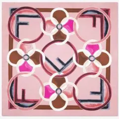 未使用　FENDI フェンディ フラワー FFロゴ シルクスカーフ ピンク　春