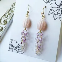 大人のチェコビーズ・ビビットなクラゲピアス2