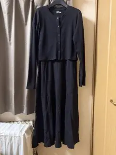 GU アンサンブル ワンピース ブラック L