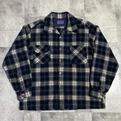 70s USA製 PENDLETON ペンドルトン ボードシャツ 開襟 好配色