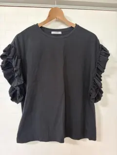 JOURNAL STANDARD フリル袖 Tシャツ ブラックのサムネイル