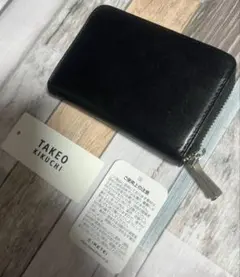 TAKEO KIKUCHI アルド コンパクト財布 牛革 黒 新品未使用 希少