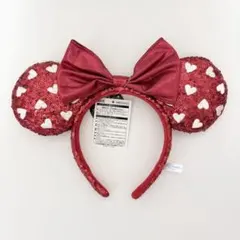新品タグ付き♡ ディズニー ミニー カチューシャ 赤 レッド リボン ハート