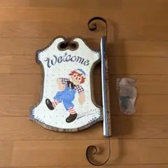 ラガディアン&アンディ　木製ペイント看板　取付デザインベース・ネジ釘付き