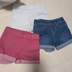 H&M ハーフパンツ 3色セット 2-3Y