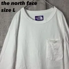 【希少 入手困難】ノースフェイス　パープルレーベル　　ロゴ刺繍　ロンt
