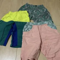 130センチ　柄ハーフパンツ 3枚セット