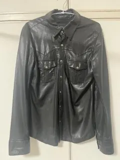 14th Addiction シープスキン レザーシャツ ジャケット - メルカリ