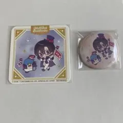 カラフルピーチ　もふ　サンリオコラボ　缶バッジ　コースター　2点セット