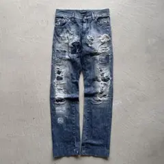 00s dolce&gabbana damaged white pants - メルカリ