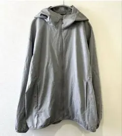 ユニクログレーフード付き ジャケット ウィンドブレーカー