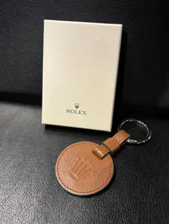 【新品未使用】ロレックス　ノベルティ　キーホルダー　ブラウン ROLEX 新品未使用】ロレックス ノベルティ キーホルダー ブラウン ROLEX