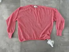 ピンクサマーニット長袖トップス 新品タグ付き
