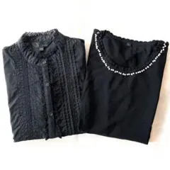 半袖シャツ カットソー 黒色 2枚セット【送料込み・匿名配送】