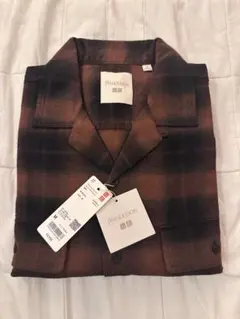 ユニクロ JWアンダーソン ブラッシュドコットンオーバーサイズシャツ ブラウンM