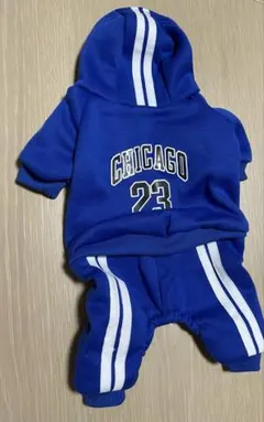 フード付きスウェット★ブルーM