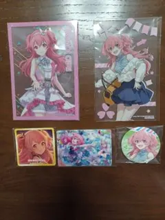 プロセカ　桃井愛莉　アニメイト特典　缶バッチ　ウエハース　スクエアステッカー