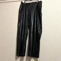 80s 90s PVC レザー パンツ ブラック ワイドシルエット 古着のサムネイル