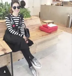 chesty チェスティ　刺繍　バード　ワンピース　ブラック　ジャンパースカート