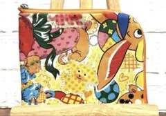 ハンドメイド　昭和レトロアニマル柄のマルチポーチ