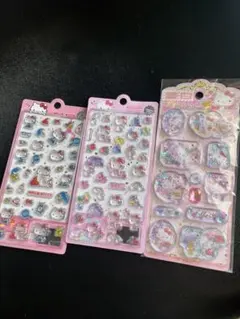 【お買得】正規品キティボンボンドロップシール+ ウォーターシール3枚セットA