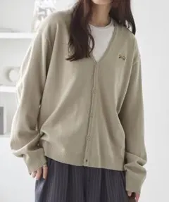 【PENNEYS／ペニーズ】別注THE FOX Vネックカーディガン・グレージュ