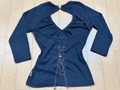 d.i.a. ダイヤ Tシャツ 背中ガン開き 編み上げ