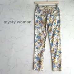 mysty woman 花柄ストレッチスキニーパンツ M カジュアルパンツのサムネイル
