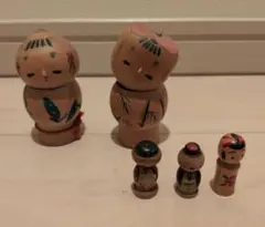 創作こけし 4体セット 木製 人形 郷土玩具 - メルカリ