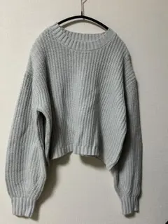 AZUL by MOUSSY グレー クロップドセーター F