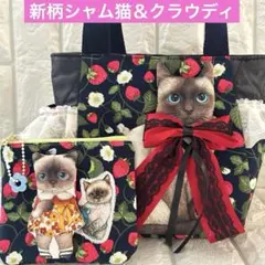 コヤンイサムチョン 猫着ぐるみボリちゃん フタ付きフリルトートバッグ