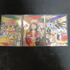ONE PIECE。ジャンプフェア2012原稿風ミニカード。ルフィ/ゾロ 他