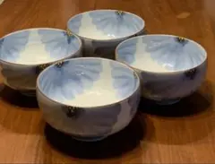 【新品未使用】白山陶器花柄 鉢 ボウル 4個セット
