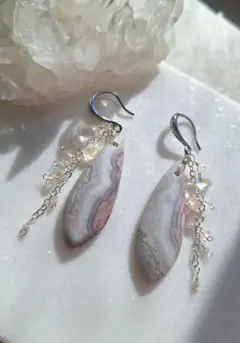 【Kaya】 ✴︎14kgf✴︎ アイリスアゲート ドゥルージー ピアス アイリスアゲートドゥルージーピアス - メルカリ
