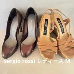 sergio rossi ブラウン パンプス M　サンダルM.L
