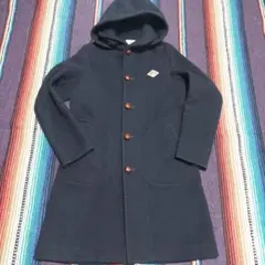 DANTON フード付きネイビーコート 36サイズ