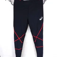 ASICS ランニングパンツ ブラック/レッド