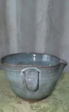 青と茶のグラデーション陶器ボウル - メルカリ