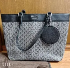 【美品】GUESS トートバッグ グレー/ブラック