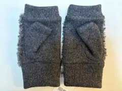 【新品タグ付き】レディース指なし手袋　チャコールグレイ