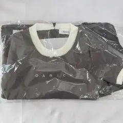 Darich ベルトデザインロゴプリーツニットミニワンピース グレー