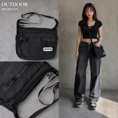【美品】OUTDOOR PRODUCTS ショルダーバッグ 大容量 A4収納 黒のサムネイル