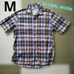 M グローバルワーク 半袖シャツ チェック コットンのサムネイル