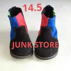 カラフル ブーツ 14.5cm ショート 3色 ブラック 赤 ブルー 青 黒