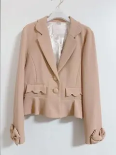 LIZLISA リズリサ ジャケット リボン ピンク ピンクベージュ