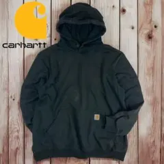 09M246◯ Carhartt ブラック 裏起毛 プルオーバーパーカー XL
